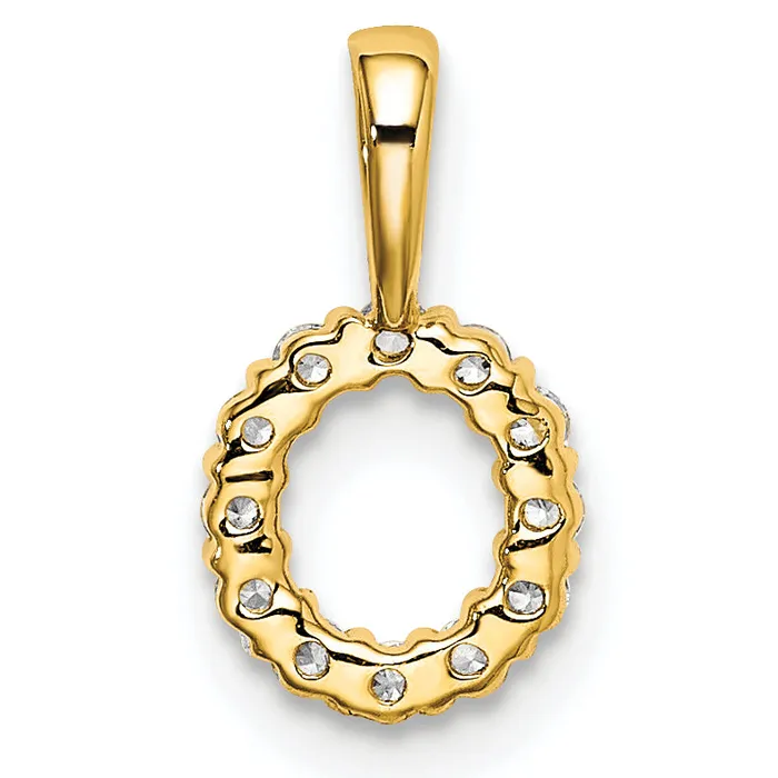 PreStyled Sets Goldia 14k Yellow Gold 18 Ct Lab Grown Diamond VSSI G Letter O Intitial Pendant