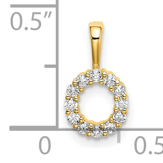 PreStyled Sets Goldia 14k Yellow Gold 18 Ct Lab Grown Diamond VSSI G Letter O Intitial Pendant
