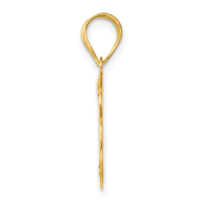 PreStyled Sets Goldia 14k Yellow Gold Polished Etched Number 16 Pendant