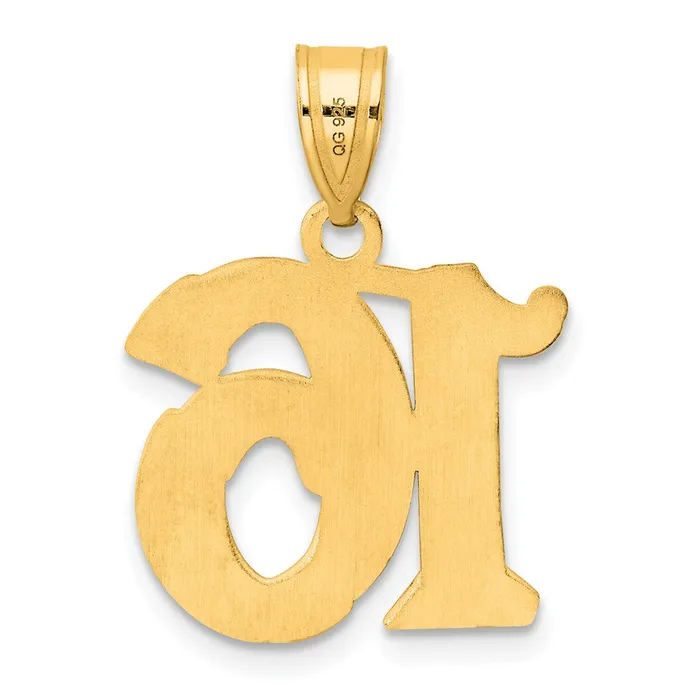 PreStyled Sets Goldia 14k Yellow Gold Polished Etched Number 16 Pendant