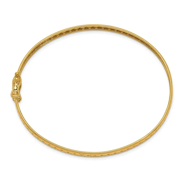 PreStyled Sets Goldia 14k Yellow Gold Polished Safety Clasp 475mm Bangle