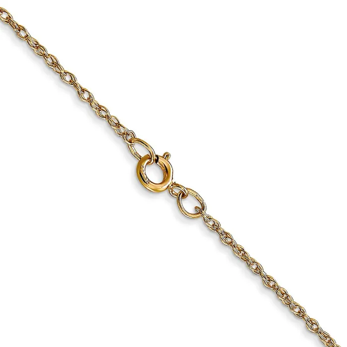 QGold Necklaces 14K Yellow Gold 18 inch Carded 95mm Cable Rope with Spring Ring Clasp Chain Necklace QGold Necklaces 14K Yellow Gold 18 inch Carded 95mm Cable Rope with Spring Ring Clasp Chain Necklace