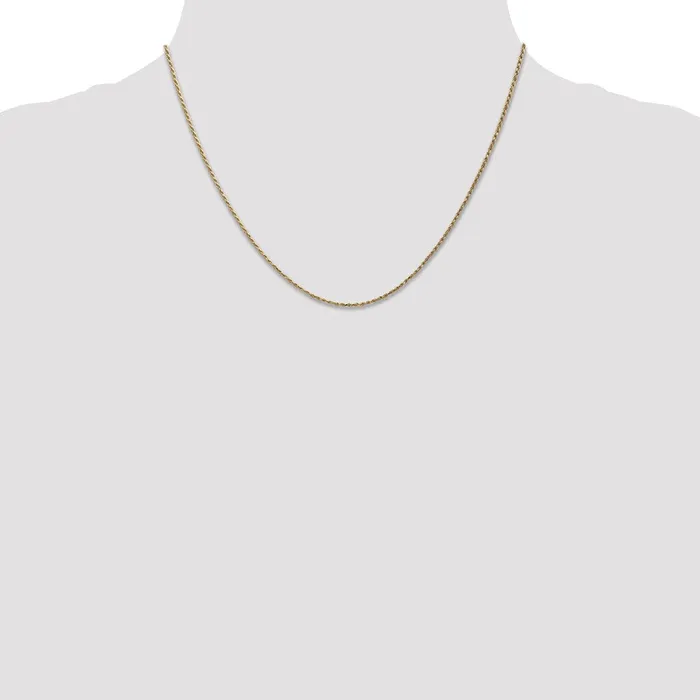 QGold Necklaces 14K Yellow Gold 18 inch Carded 95mm Cable Rope with Spring Ring Clasp Chain Necklace QGold Necklaces 14K Yellow Gold 18 inch Carded 95mm Cable Rope with Spring Ring Clasp Chain Necklace