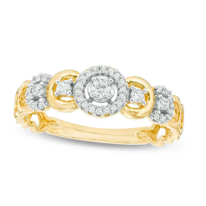 Rings 020 CT TW Natural Diamond Frame Ring in Solid 10K Yellow Gold Goldia Rings 020 CT TW Natural Diamond Frame Ring in Solid 10K Yellow Gold Goldia