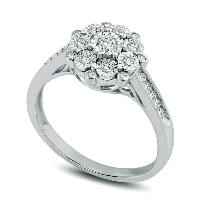 Rings 025 CT TW Composite Natural Diamond Ring in Sterling Silver Goldia Rings 025 CT TW Composite Natural Diamond Ring in Sterling Silver Goldia