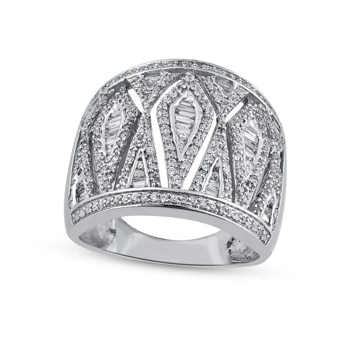 Rings 050 CT TW Composite Double Oval Natural Diamond Frame Open Ring in Solid 10K White Gold Goldia Rings 050 CT TW Composite Double Oval Natural Diamond Frame Open Ring in Solid 10K White Gold Goldia