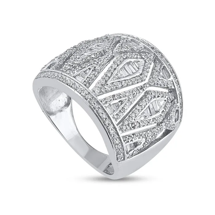 Rings 050 CT TW Composite Double Oval Natural Diamond Frame Open Ring in Solid 10K White Gold Goldia Rings 050 CT TW Composite Double Oval Natural Diamond Frame Open Ring in Solid 10K White Gold Goldia