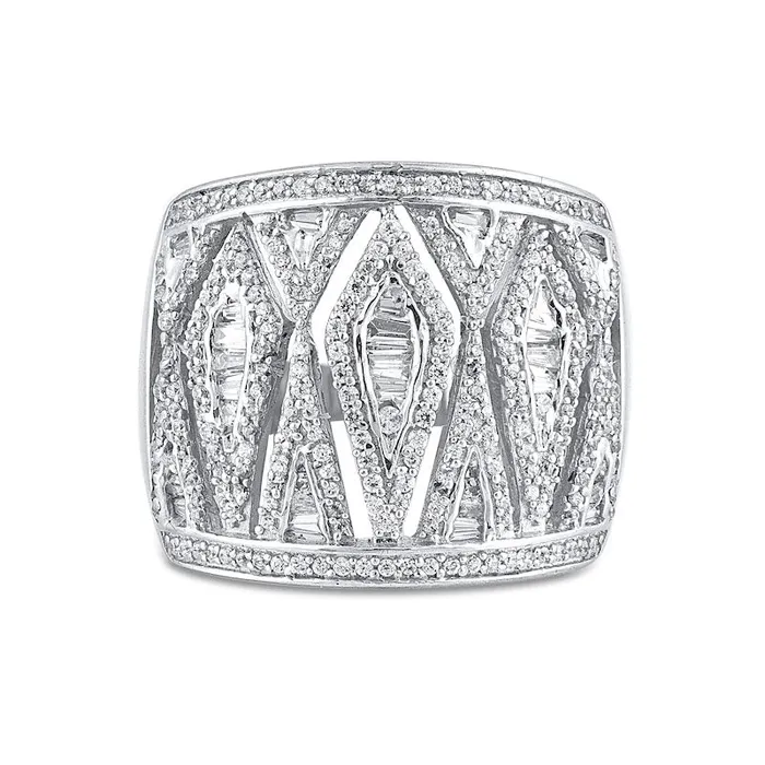 Rings 050 CT TW Composite Double Oval Natural Diamond Frame Open Ring in Solid 10K White Gold Goldia Rings 050 CT TW Composite Double Oval Natural Diamond Frame Open Ring in Solid 10K White Gold Goldia