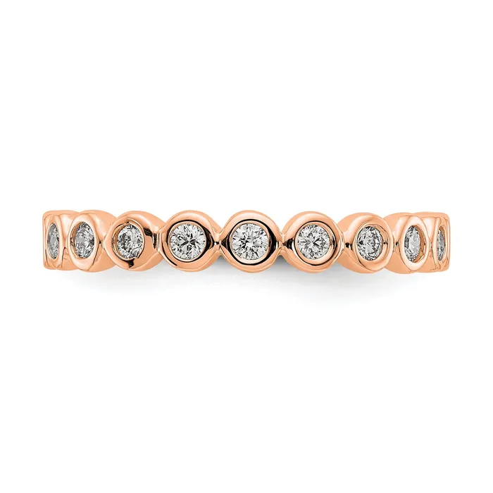 Rings 12 Ct Bezel Set Diamond Eternity Wedding Band Ring in 14k Rose Pink Gold Goldiacom Rings 12 Ct Bezel Set Diamond Eternity Wedding Band Ring in 14k Rose Pink Gold Goldiacom