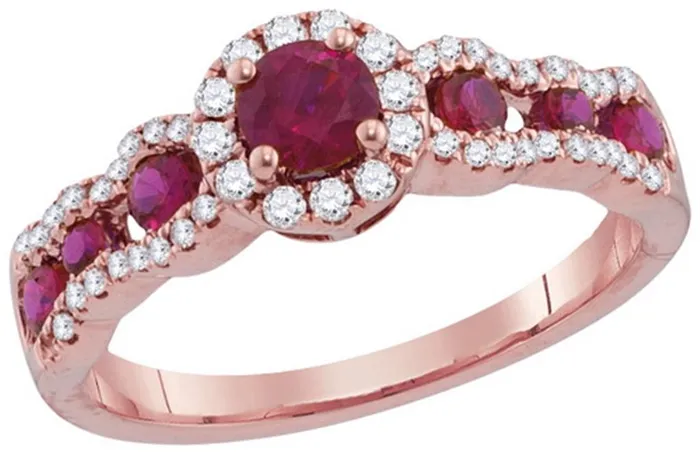 Rings 14CTWDiamond 58CTRUBY RING gndatlanta