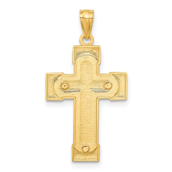 Rings 14k Twotone Gold Crucifix Pendant Goldia