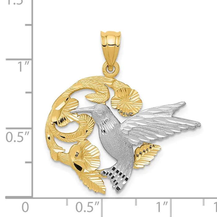 Rings 14k Twotone Gold Twotone Gold Hummingbird Charm Goldia