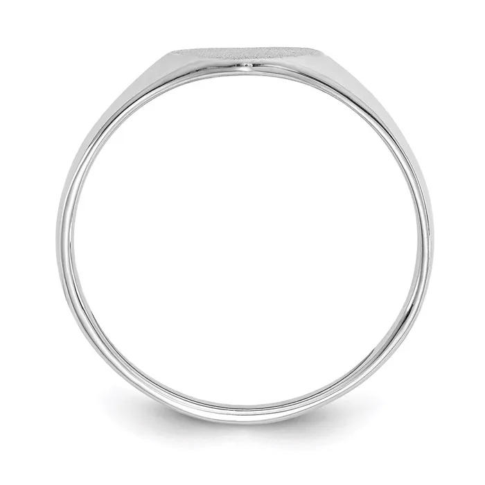 Rings 14k White Gold 55x80mm Open Back Heart Signet Ring Goldia