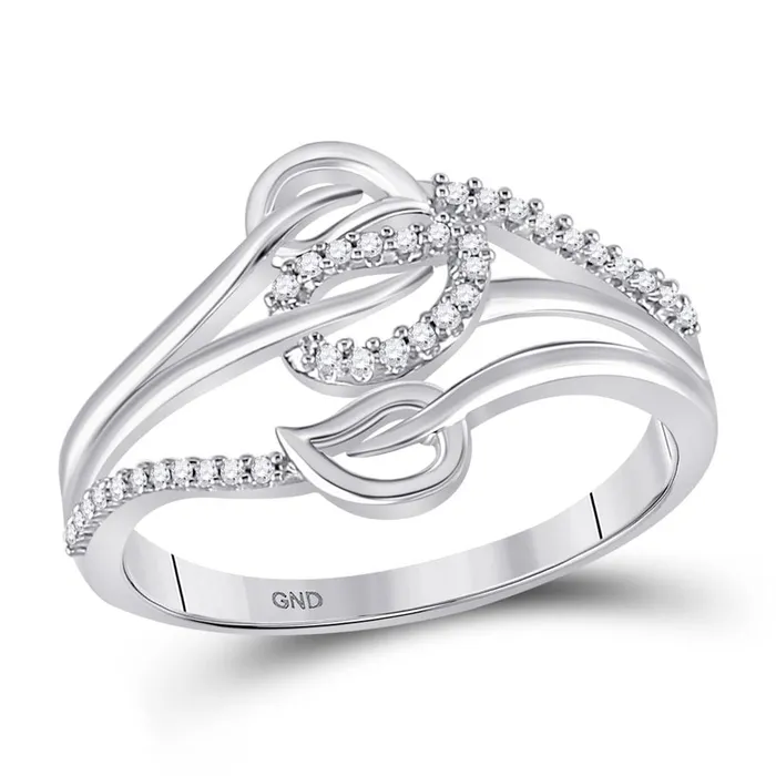 Rings 14k White Gold Round Diamond Triple Row Leaf Band Ring 110 Cttw gndatlanta Rings 14k White Gold Round Diamond Triple Row Leaf Band Ring 110 Cttw gndatlanta