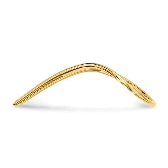 Rings 14K Yellow Gold Chevron Shaped Ring Goldia
