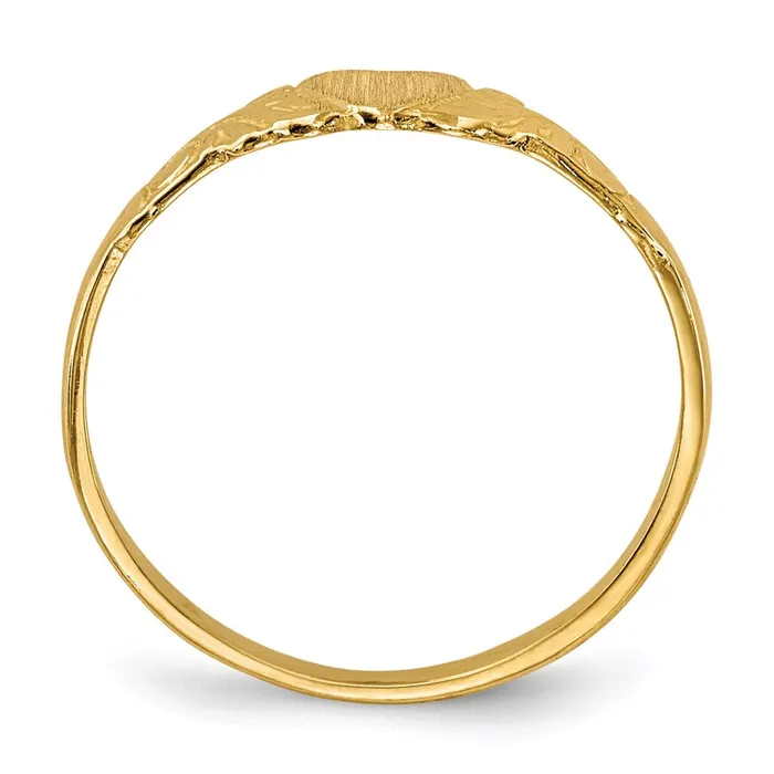 Rings 14K Yellow Gold Childs Heart Ring Goldia