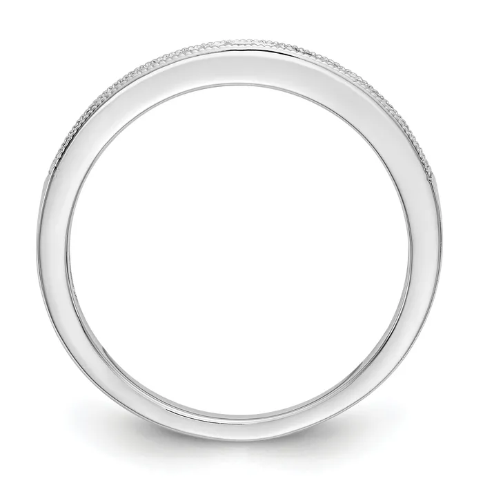 Rings Goldia 009ct CZ Solid Real 14K White Gold Wedding Band Ring