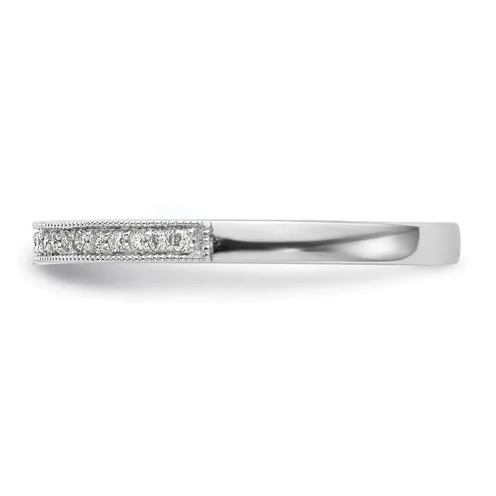 Rings Goldia 009ct CZ Solid Real 14K White Gold Wedding Band Ring
