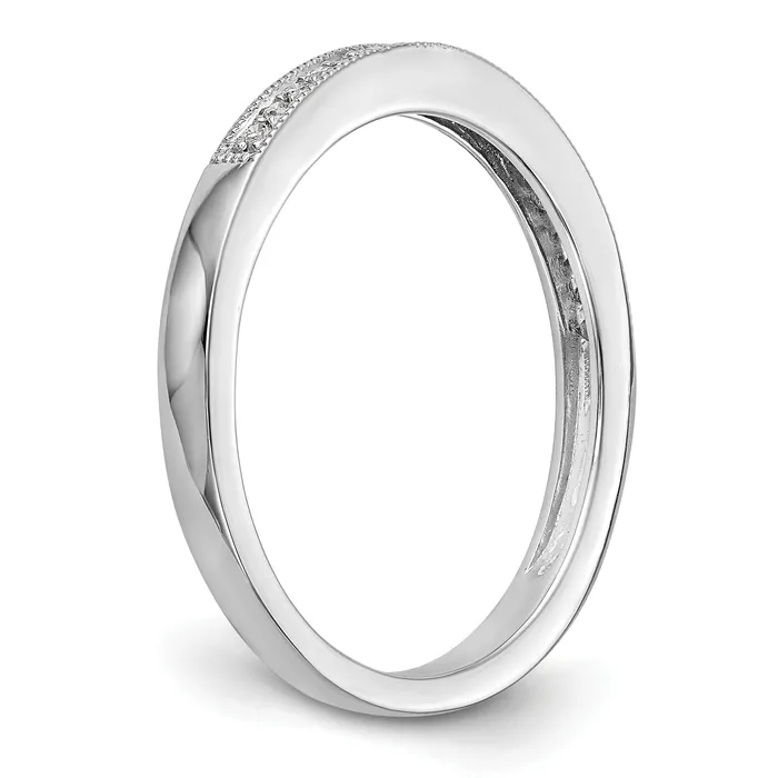 Rings Goldia 009ct CZ Solid Real 14K White Gold Wedding Band Ring