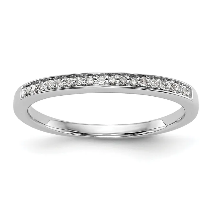 Rings Goldia 016ct CZ Solid Real 14k White Gold Set of 2 Wedding Wedding Band Ring