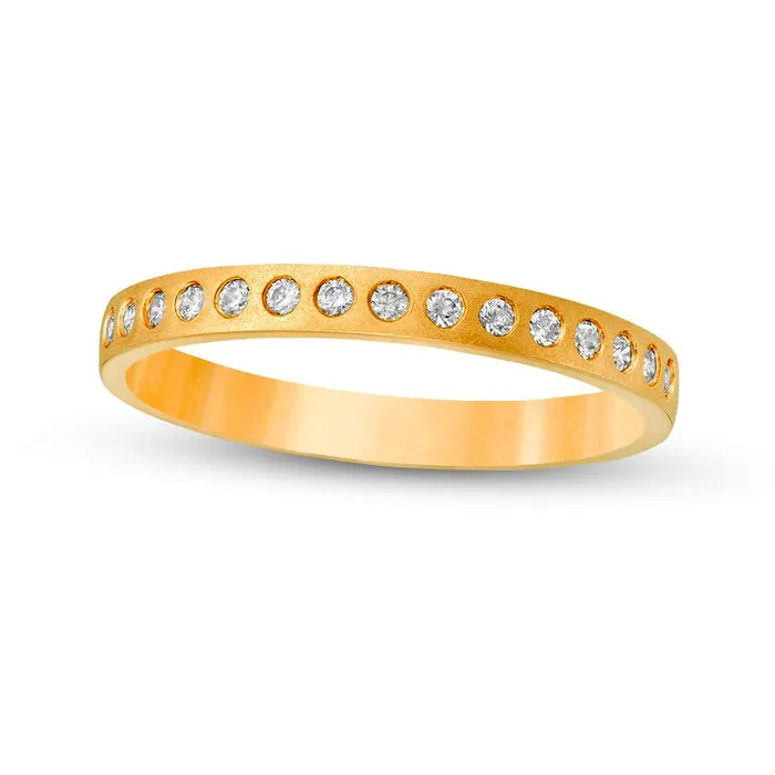 Rings Goldia 017 CT TW Natural Diamond Satin Stackable Anniversary Band in Solid 10K Yellow Gold Rings Goldia 017 CT TW Natural Diamond Satin Stackable Anniversary Band in Solid 10K Yellow Gold
