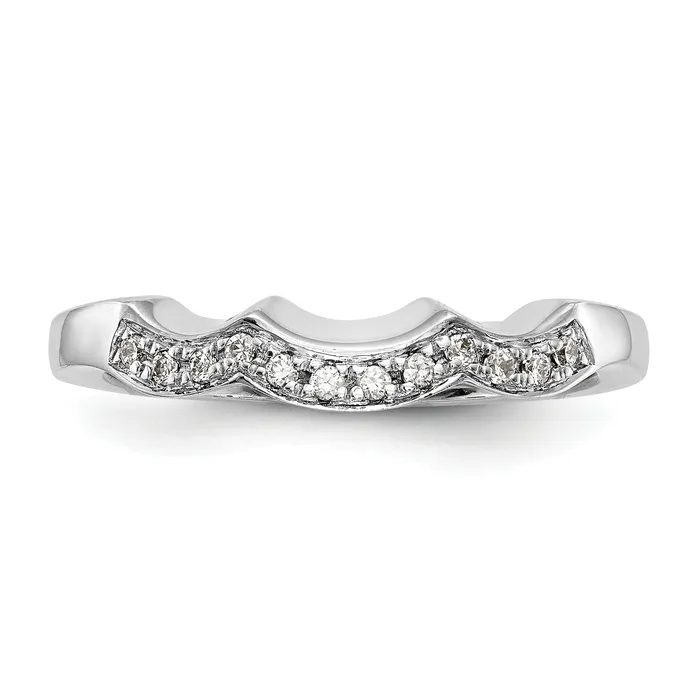 Rings Goldia 018ct CZ Solid Real 14K White Gold Wedding Wedding Band Ring