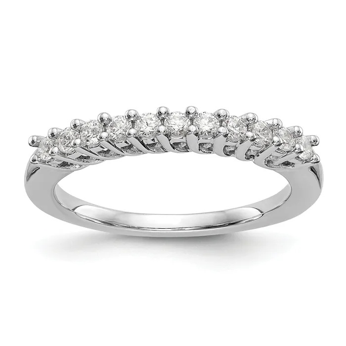 Rings Goldia 031ct CZ Solid Real 14K White Gold 11Stone Wedding Band Ring Rings Goldia 031ct CZ Solid Real 14K White Gold 11Stone Wedding Band Ring