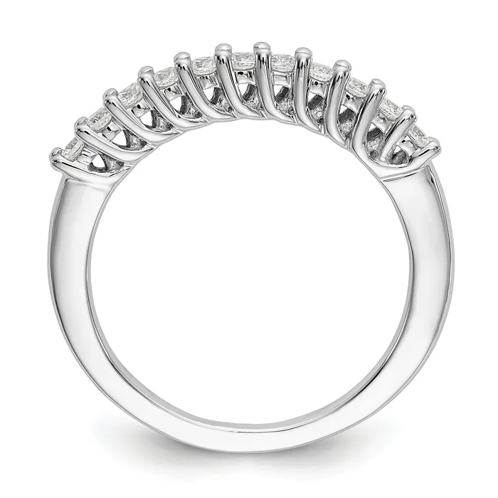 Rings Goldia 031ct CZ Solid Real 14K White Gold 11Stone Wedding Band Ring
