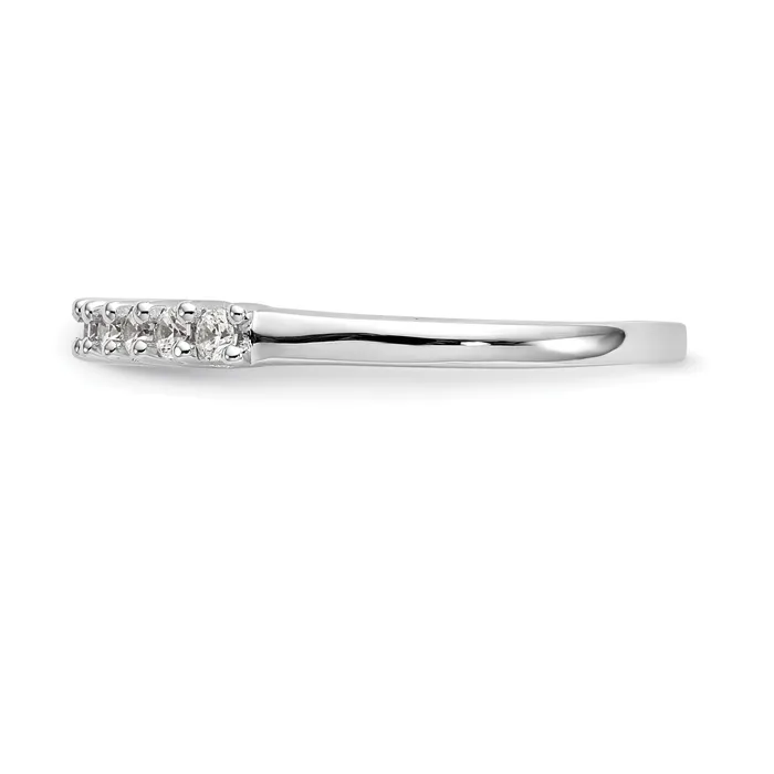 Rings Goldia 031ct CZ Solid Real 14K White Gold 11Stone Wedding Band Ring