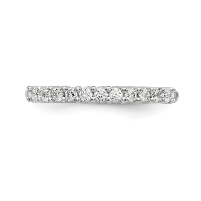 Rings Goldia 031ct CZ Solid Real 14K White Gold 11Stone Wedding Band Ring