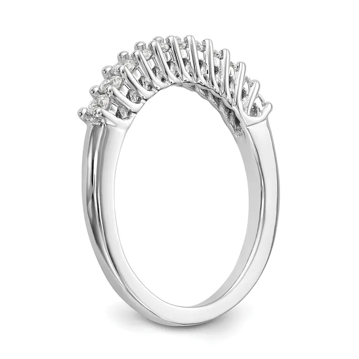 Rings Goldia 031ct CZ Solid Real 14K White Gold 11Stone Wedding Band Ring