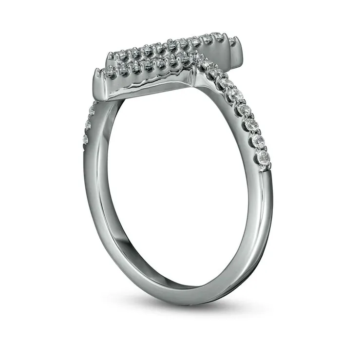 Rings Goldia 038 CT TW Certified LabCreated Diamond Triple Vertical Bar Ring in Solid 14K White Gold FSI2 Rings Goldia 038 CT TW Certified LabCreated Diamond Triple Vertical Bar Ring in Solid 14K White Gold FSI2
