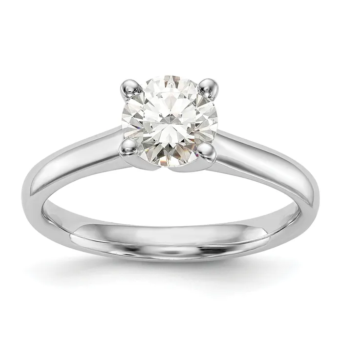 Rings Goldia 050ct CZ Solid Real 14k White Gold Solitaire Engagement Ring