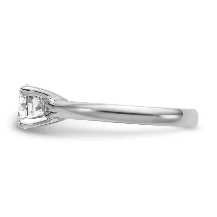 Rings Goldia 050ct CZ Solid Real 14k White Gold Solitaire Engagement Ring