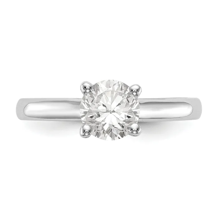 Rings Goldia 050ct CZ Solid Real 14k White Gold Solitaire Engagement Ring