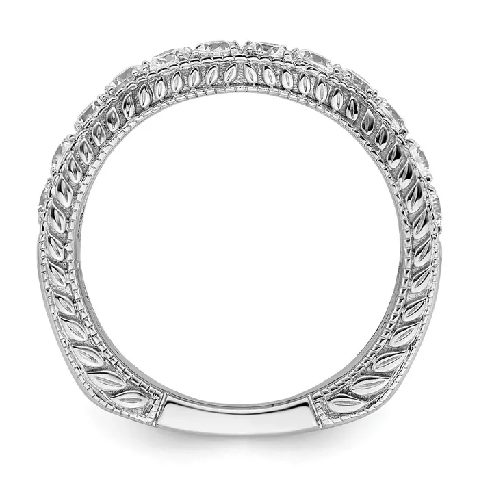 Rings Goldia 062ct CZ Solid Real 14k White Gold Wedding Wedding Band Ring
