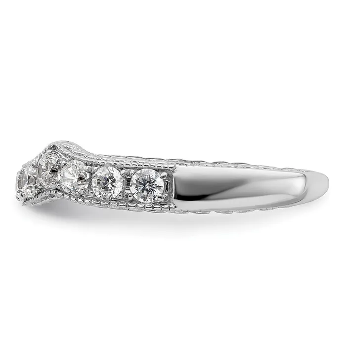 Rings Goldia 062ct CZ Solid Real 14k White Gold Wedding Wedding Band Ring