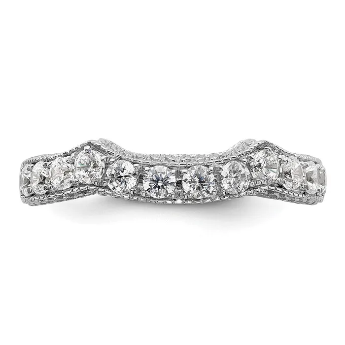 Rings Goldia 062ct CZ Solid Real 14k White Gold Wedding Wedding Band Ring