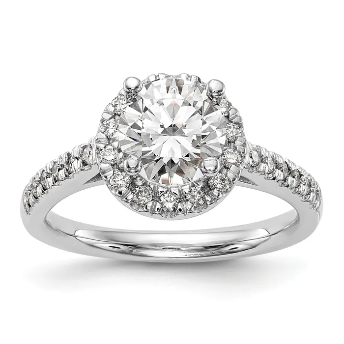 Rings Goldia 125ct CZ Solid Real 14K White Gold Round Halo Engagement Ring Rings Goldia 125ct CZ Solid Real 14K White Gold Round Halo Engagement Ring