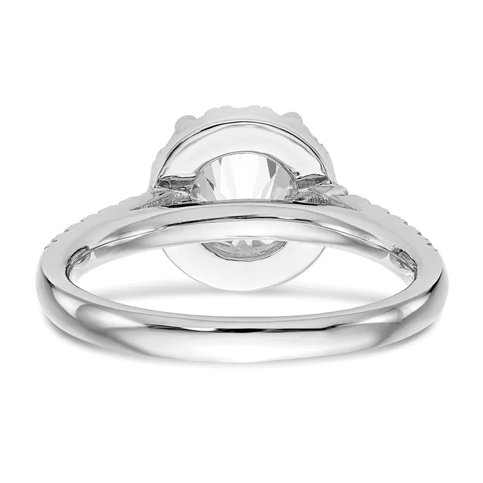 Rings Goldia 125ct CZ Solid Real 14K White Gold Round Halo Engagement Ring