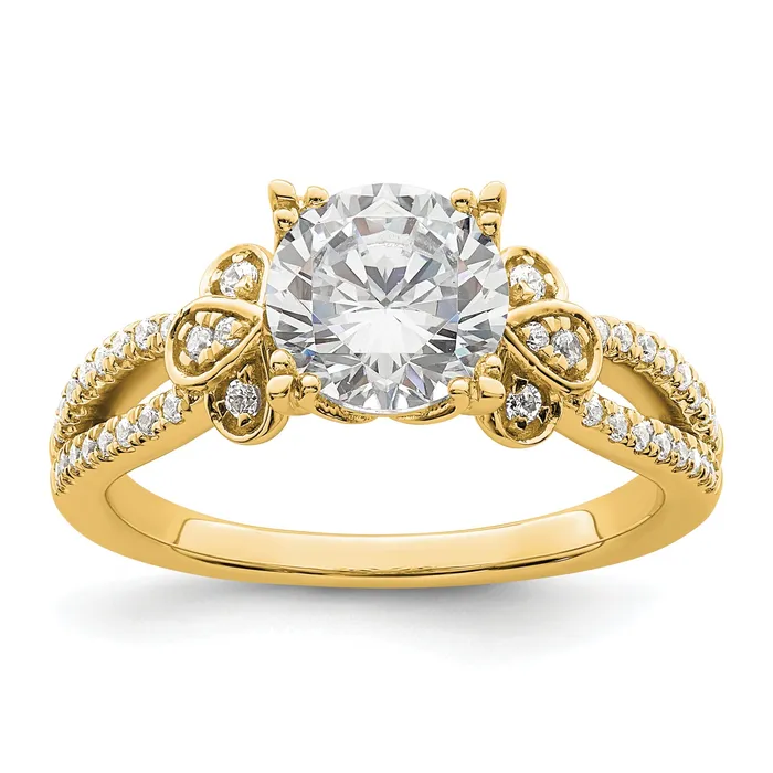 Rings Goldia 150ct CZ Solid Real 14k Polish 1 12ct Round Split Shank Engage Dia Ring Rings Goldia 150ct CZ Solid Real 14k Polish 1 12ct Round Split Shank Engage Dia Ring