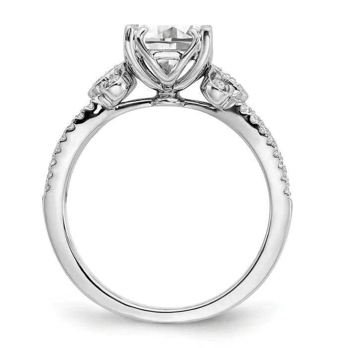 Rings Goldia 150ct CZ Solid Real 14k Polish 1 12ct Round Split Shank Engage Dia Ring