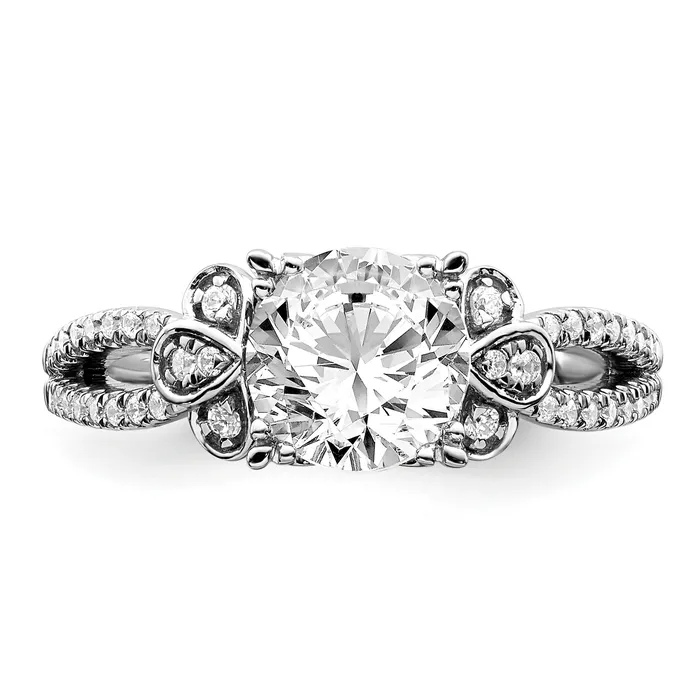 Rings Goldia 150ct CZ Solid Real 14k Polish 1 12ct Round Split Shank Engage Dia Ring