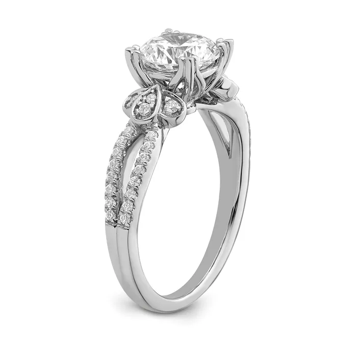 Rings Goldia 150ct CZ Solid Real 14k Polish 1 12ct Round Split Shank Engage Dia Ring