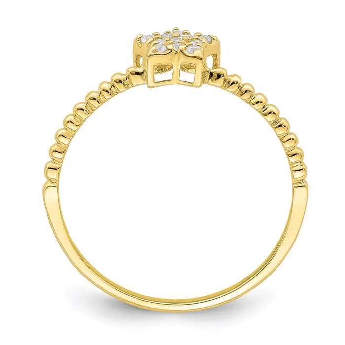 Rings Goldia 10K Yellow Gold Star CZ Ring