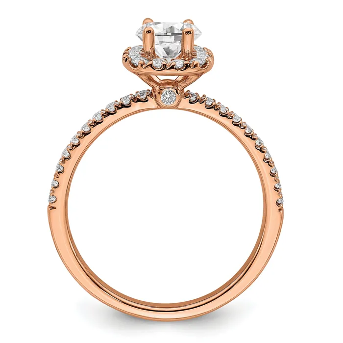 Rings Goldia 14k Rose Gold 34 Ct Lab Grown Diamond VSSI G Round Halo Engagement Ring