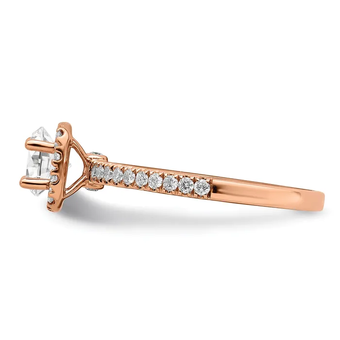Rings Goldia 14k Rose Gold 34 Ct Lab Grown Diamond VSSI G Round Halo Engagement Ring