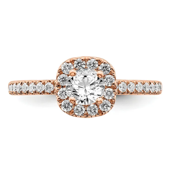 Rings Goldia 14k Rose Gold 34 Ct Lab Grown Diamond VSSI G Round Halo Engagement Ring
