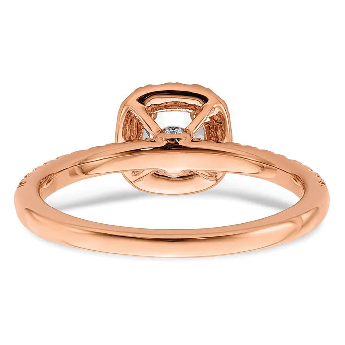 Rings Goldia 14k Rose Gold 34 Ct Lab Grown Diamond VSSI G Round Halo Engagement Ring