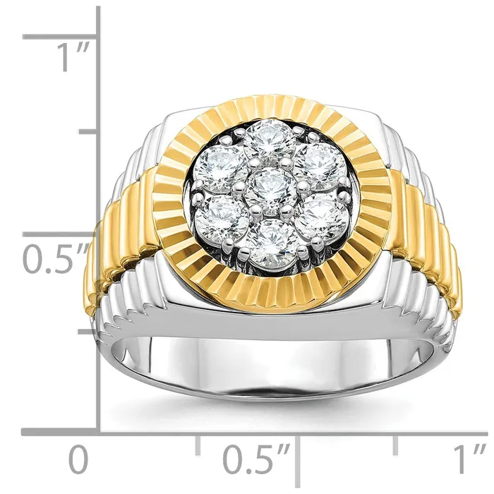Rings Goldia 14k Twotone Gold Mens Diamond Ring Mounting